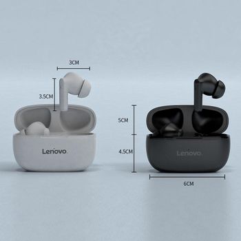 Lenovo HT05 TWS Earphones Wireless Bluetooth 5.0 Headphone HiFi Sound Built-in Mic Earbuds Sports (Color White)