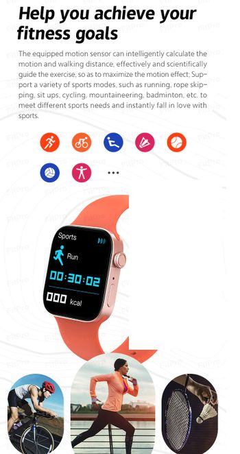 Smartwatch 2022 TK700 Series 7 Full Display  Heart Rate Waterproof Bluetooth Call Sport Watch For IOS Android - Black