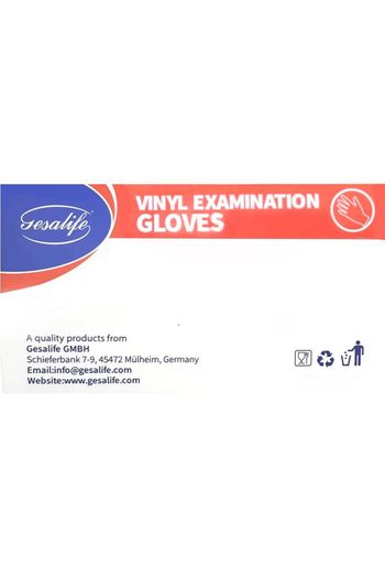 Powder Free Vinyl Disposable Clear Gloves 100 Pcs