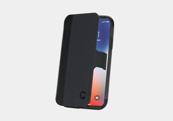 Cygnett Magnetic Close Tab Wallet Case With Built-in Credit Card Clot, Military-Grade Protection and Works With Wireless Charging, Full Back Protictive Cover - Compatible with iPhone X Max - Black