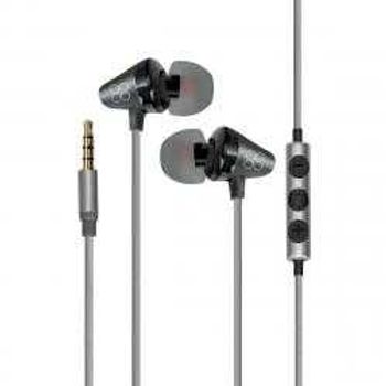 Promate Earphone For iPad Pro with Microphone,  In-Ear Headset with 3.5mm Audio Jack, gray