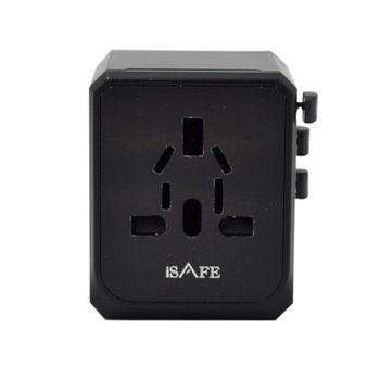 Isafe Pd World Adapter Black