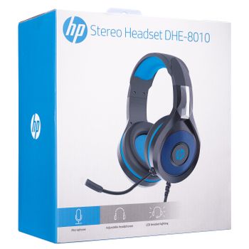 HP Stereo Headphone with LED DHE-8010 - Black