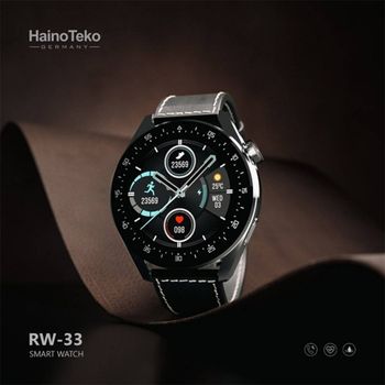 Haino Teko Germany RW-33 46mm Bluetooth Smart Watch, Calls Silver  With *Dual Straps* for Android & IOS Brown Silver