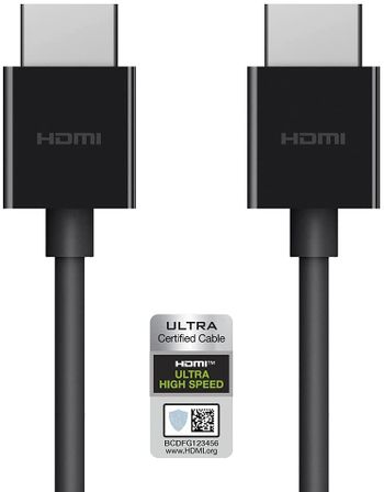 Belkin Ultra HD High Speed HDMI Cable 6.6Ft / 2M - Premium HDMI Cable with 4K, Dolby Vision, HDR10 , Optimal Viewing For Apple TV 4K, Apple TV, MacBook and all HDMI enabled devices - Black