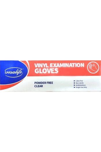 Powder Free Vinyl Disposable Clear Gloves 100 Pcs