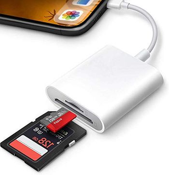 SD Card Reader Adapter For Apple iPhone/iPad White