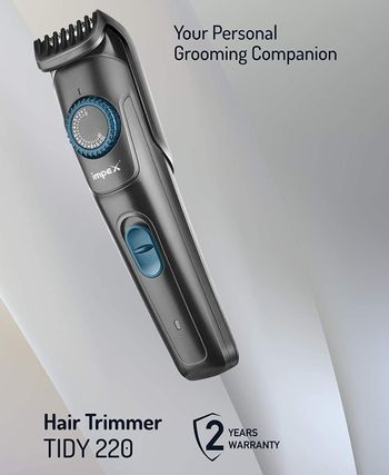 Impex Tidy-220 800mAh 3W Cordless Rechargeable Hair Trimmer Shaver for Men 50 mins, Black