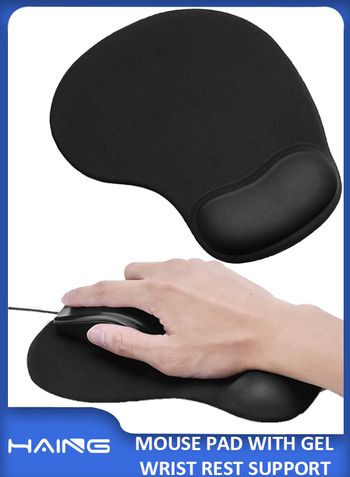 Ergonomic Mouse Pad with Gel Wrist Rest Support Comfortable Wrist Rest Mouse Pad with Non-Slip PU Base for Computer Laptop Home Office Travel