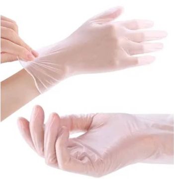 Powder Free Vinyl Disposable Clear Gloves 100 Pcs