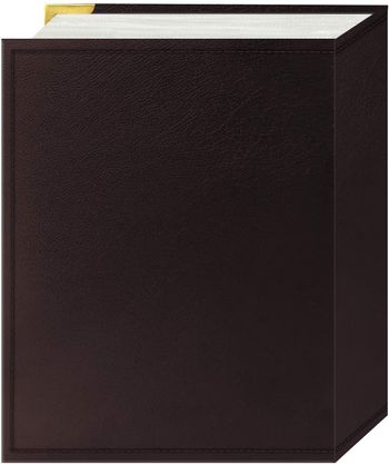 Pioneer E4-100/BG 100 Pocket Burgundy Sewn Leatherette Cover with Brass Corner Accents Photo Album, 4 by 6-Inch