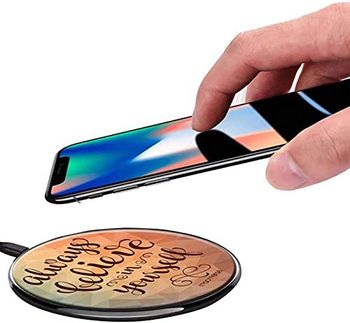 Macmerise Believe In Yourself Written Qi Wireless Charger for iPhone X