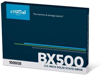 CRUCIAL CT1000BX500SSD1 1TB BX500 2.5-inch Serial ATA 3D NAND Internal Solid State Drive, Black