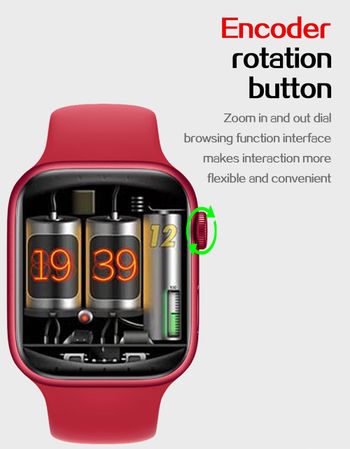 Smart Watch 2022  AK37 New Series 7 Bluetooth Call Heart Rate Blood Monitor Waterproof Custom Dial Smartwatch - Black