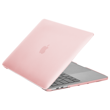 Case-mate Snap-On Apple Macbook Pro 13" 2020 Case - Transparent Hardshell cover Impact & Scratch Protection, See-Through Apple Logo w/ Keyboard Cover (US & UK Layout) - Light Pink