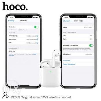 hoco. EW45 Original Series TWS Wireless Headset Wireless Bluetooth Earphones for Android & IOS - White