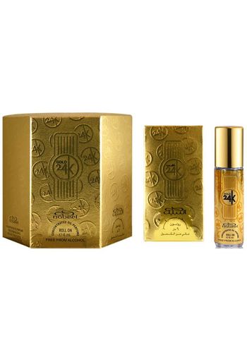 2 Pcs Nabeel Gold 24K Alcohol Free Roll On Oil Perfume 6ML