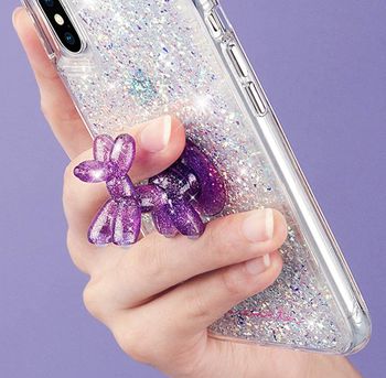 Case-Mate Stand Ups - Balloon Dog - Sheer Crystal - Purple