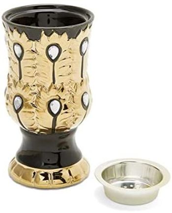 Opalina Aromatherapy Burner, Black/Gold, 20 x 10 cm, 510Mc