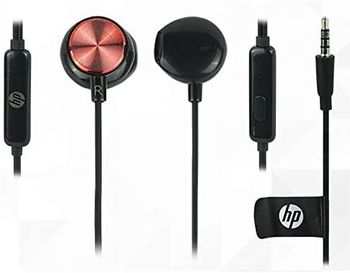 HP DHH-1112 In-Ear Headphone with Remote Control and Microphone In-ear Wired Universal Headset Handsfree For Smartphones, PC, PS4, Xbox One, Deep Stereo Bass With mic & Volume Control Earphone