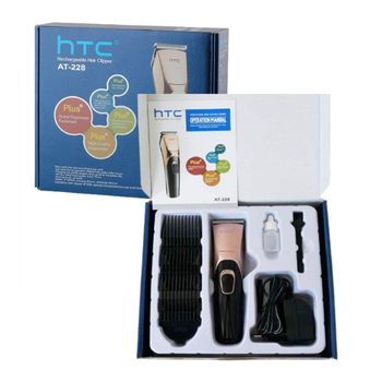 HTC Washable Rechargable Professional Hair Trimmer AT-228 Multicolor