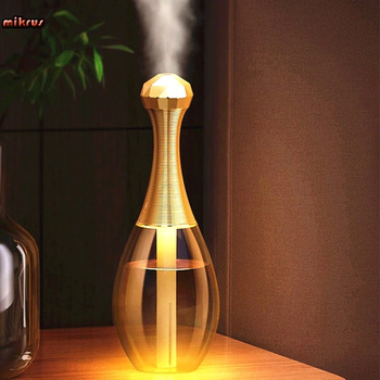 K13 Perfume Bottle Design Ultrasonic Mini Humidifier USB Mute Home Car Aroma Mist Diffuser with LED Night Light