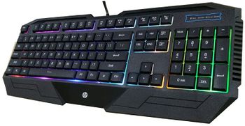 HP K110 USB Gaming Keyboard RGB Multimedia Light Black