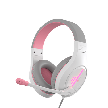 Meetion Stereo Gaming Headset White Pink Lightweight BacklitHP021