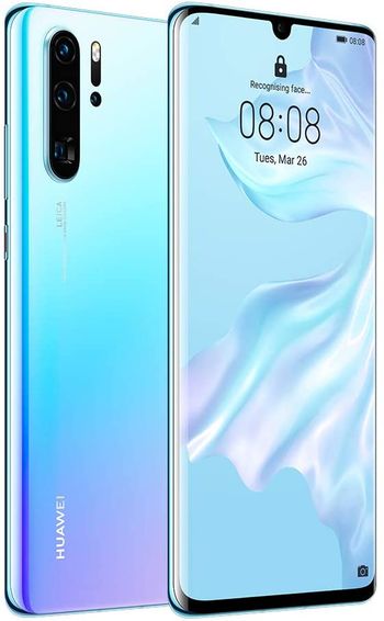 هاتف هواوي P30 Pro الذكي ثنائي الشريحة 256 جيجابايت 8 جيجابايت رام - كريستال بريثينج