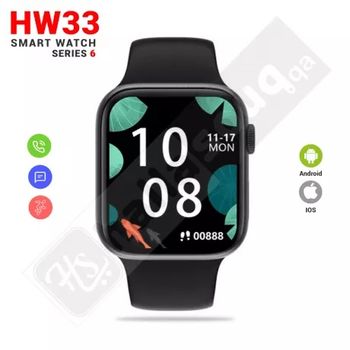 HW33 smart watch series 6 smartwatches Full Screen Bluetooth Call Sport Monitor - Black