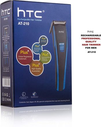 HTC Professional Rechargable Hair Trimmer AT-210 Blue 500g