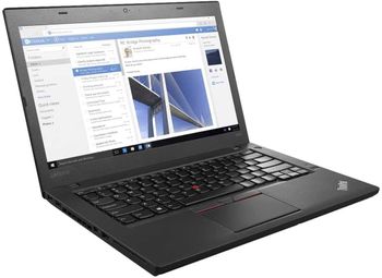 لاب توب لينوفو ثينك باد T460 شاشة 14 بوصة معالج إنتل كور i5 الجيل السادس  2.4 جيجاهيرتز 16 جيجابايت رام  256 جيجابايت اس اس دي  لوحة مفاتيح إنجليزية - أسود