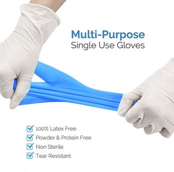 Powder Free Vinyl Disposable Blue Gloves 100 Pcs