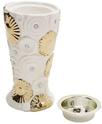 Opalina Aromatherapy Burner, White/Gold, 20 x 10 cm, 514MA