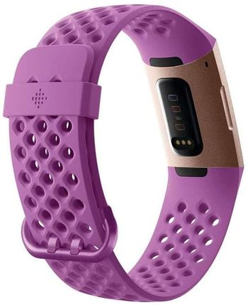 Fitbit Charge 3, Advanced Fitness Tracker - Rose Gold, Berry Sport