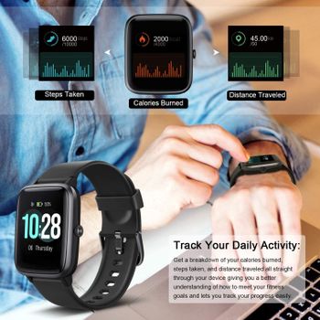 Smart Watch 2022  AK37 New Series 7 Bluetooth Call Heart Rate Blood Monitor Waterproof Custom Dial Smartwatch - Black