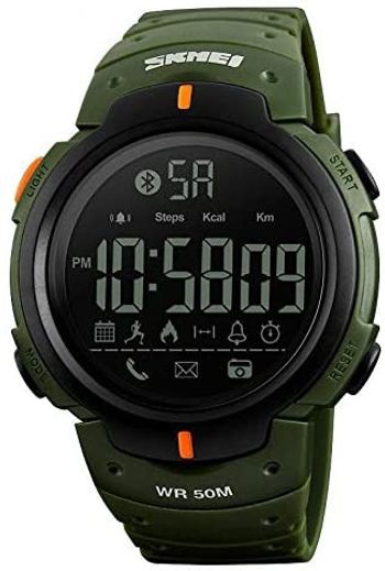 SKMEI 1301 Smart Watch Bluetooth Digital Sport Watch with Pedometer for iOS Android - Green