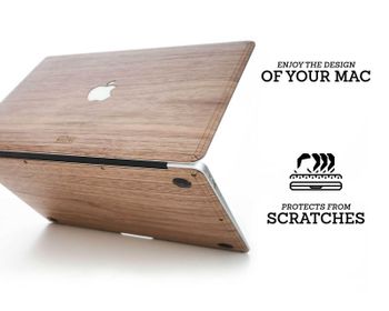 MACBOOK SKIN / COVER - WOOD VENEER - WALNUT - FOR PRO 15 w/Touch ID