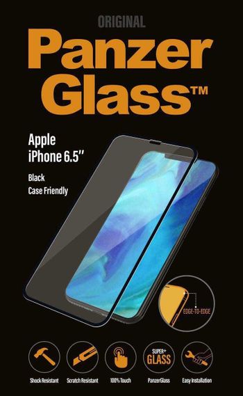 PANZERGLASS Edge to Edge Black Frame For iPhone XS Max