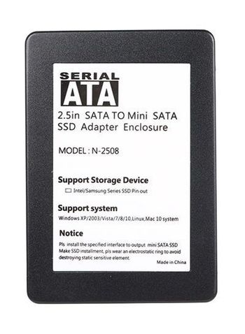 SATA To M.2 NGFF SSD Adapter Enclosure 2.5" Slim 10 x 7 x 0.7centimeter Black / White