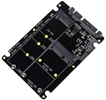 Add On Cards - 2 In 1 NGFF M.2 B+M Key Mini PCI-E or mSATA SSD to III Adapter Card for Full Msata SSD/ 2230/2242/2260/22x80 M2 Y98A