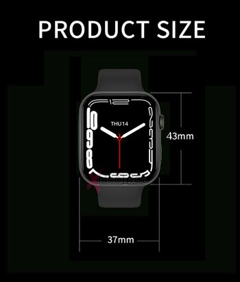 Smartwatch CT8 MAX Smartwatch Bluetooth Call Fitness Health Tracker Latest Model For Apple & Android - Black