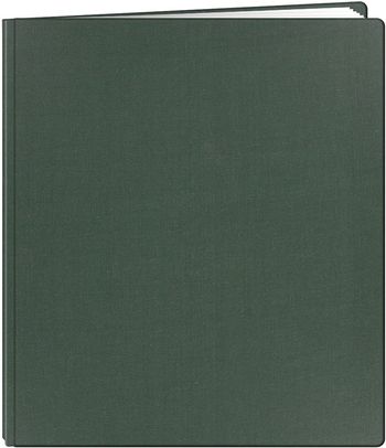 Pioneer 12 Inch by 15 Inch Postbound Family Treasures Deluxe Fabric Memory Book, Hunter Green