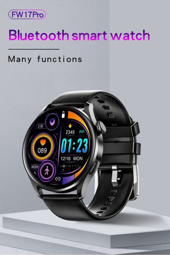 GT5 Smart Watch 1.32 Inch Full Touch Screen Bluetooth Call Remote Music Control  Wireless Charger Smartwatch Heart Rate Sleep Monitor - Black