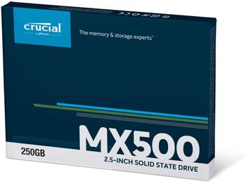 كروكيال MX500  مساحة 250 جيجابايت ناند ثلاثي الأبعاد  ساتا اس اس دي داخلي 2.5 بوصة - CT250MX500SSD1