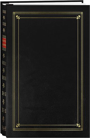 Pioneer BP-200/BK Photo 200-Pocket Post Bound Black Leatherette Photo Album with Gold Accents for 4 by 6-Inch Prints