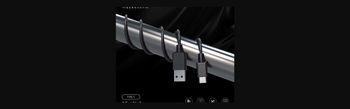 Haino Teko Germany USB A to TYPE -C Data Cable / USB Lightning Cable 2.4A Fast Charging - Data Transmission 1.5 Meter - Black