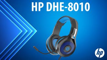 HP Stereo Headphone with LED DHE-8010 - Black