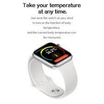 SmartWatch AK37 2022 New Series 7 Bluetooth Call Heart Rate Blood Monitor Waterproof Custom Dial Smartwatch - White / Silver