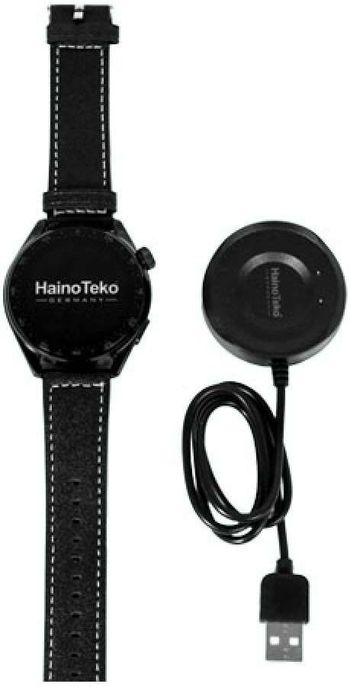 Haino Teko Germany RW-33 46mm Bluetooth Smart Watch, Calls Silver  With *Dual Straps* for Android & IOS Brown Silver